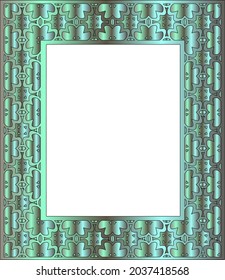 Decorative frames for design template. Elegant element for design in Eastern style, place for text. green floral border.