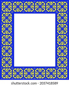 Decorative frames for design template. Elegant element for design in Eastern style, place for text. colorful floral border. 