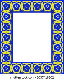 Decorative frames for design template. Elegant element for design in Eastern style, place for text. colorful floral border. 