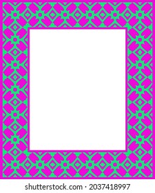 Decorative frames for design template. Elegant element for design in Eastern style, place for text. colorful floral border. 
