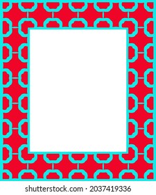 Decorative frames for design template. Elegant element for design in Eastern style, place for text. colorful floral border. 
