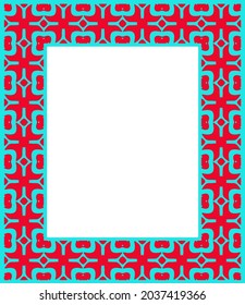 Decorative frames for design template. Elegant element for design in Eastern style, place for text. colorful floral border. 
