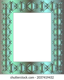Decorative frames for design template. Elegant element for design in Eastern style, place for text. green floral border.