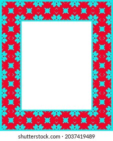 Decorative frames for design template. Elegant element for design in Eastern style, place for text. colorful floral border. 
