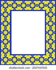 Marcos decorativos para la plantilla de diseño. Elegante elemento para el diseño en estilo oriental, lugar para el texto. colorido borde floral. 
