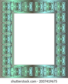 Decorative frames for design template. Elegant element for design in Eastern style, place for text. green floral border.