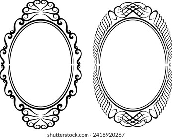 decorative frames isolated on a white background. Vector illustration.