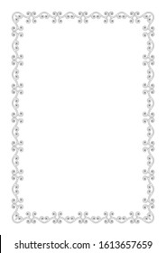 Decorative frames. Retro ornamental frame, vintage  border. Calligraphic design elements borders and frames.
