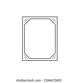 Decorative frames. Retro ornamental frame, vintage rectangle ornaments and ornate border. Isolated icons vector set
