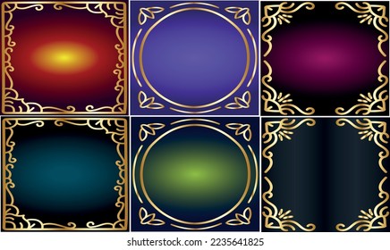 Decorative frames. Retro ornamental frame, vintage rectangle ornaments and ornate border. Decorative wedding frames, antique museum picture borders or deco divider. Isolated icons vector set
