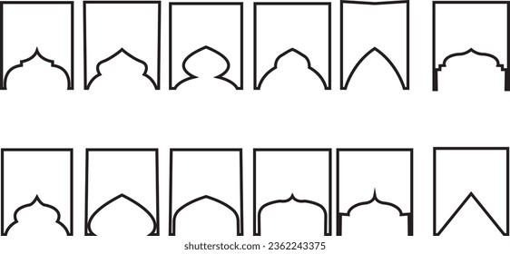 Decorative frames. Retro ornamental frame, vintage rectangle ornaments and ornate border. Decorative wedding frames, antique museum picture borders Isolated icons vector set