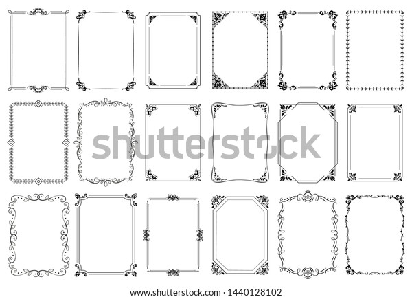 Download Decorative Frames Retro Ornamental Frame Vintage Stock Vector Royalty Free 1440128102