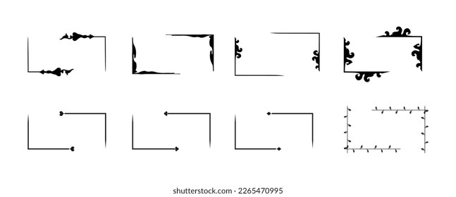 Decorative frames set for text. Vector graphics