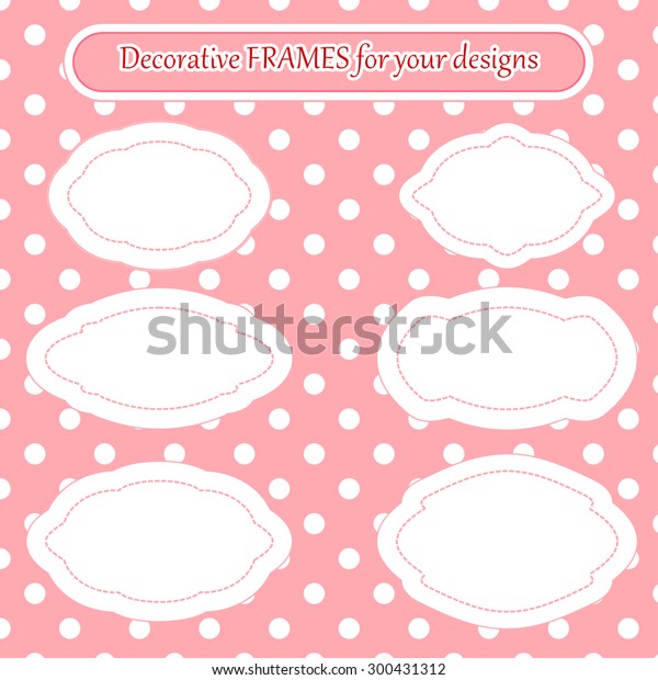 decorative frames set vector cute labels stock vector royalty free 300431312 https www shutterstock com image vector decorative frames set vector cute labels 300431312