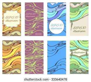 decorative frames, templates for business cards