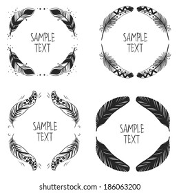 Decorative frames. Vector hand drawn illustration