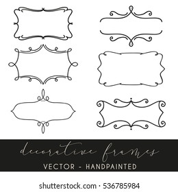 Decorative frames, vector hand painted