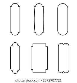 Decorative Frames Vintage outline Labels set design