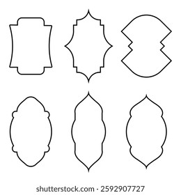 Decorative Frames Vintage outline Labels set design