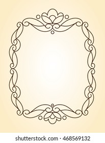 Decorative frames .Vintage vector.Well built for easy editing.Brown.Rectangular.