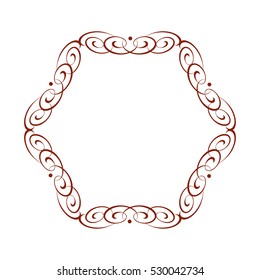Decorative frames .Vintage vector.Well built for easy editing.Brown on  white .Vector illustration.