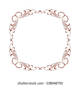 Decorative frames .Vintage vector.Well built for easy editing.Brown on white.Vector illustration.