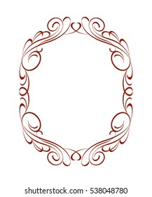 Decorative frames .Vintage vector.Well built for easy editing.Brown on white.Vector illustration.