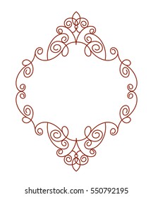 Decorative frames .Vintage vector.Well built for easy editing.Brown on white.Vector illustration.