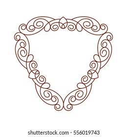 Decorative frames .Vintage vector.Well built for easy editing.Brown on white.Vector illustration.