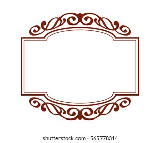 Decorative frames .Vintage vector.Well built for easy editing.Brown on white.Vector illustration.