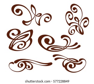 Decorative frames .Vintage vector.Well built for easy editing.Brown .Vector illustration.