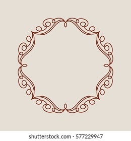 Decorative frames .Vintage vector.Well built for easy editing.Brown.Vector illustration.
