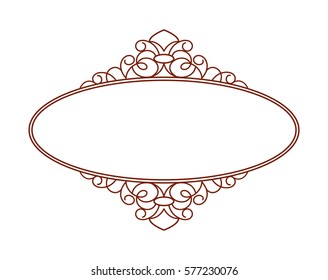 Decorative frames .Vintage vector.Well built for easy editing.Brown on white.Vector illustration.