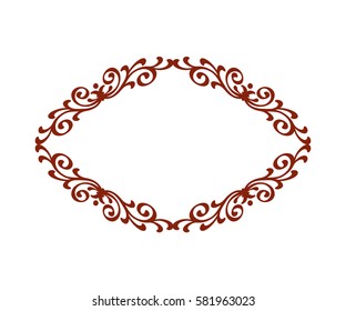 Decorative frames .Vintage vector.Well built for easy editing.Brown .Vector illustration.