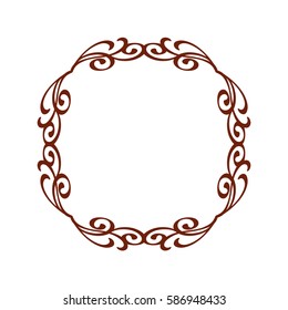 Decorative frames .Vintage vector.Well built for easy editing.Brown on white.Vector illustration.
