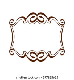 Decorative frames .Vintage vector.Well built for easy editing.Brown on white.Vector illustration.