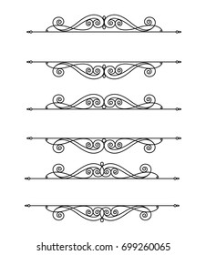 Decorative frames .Vintage vector.Well built for easy editing.Black .
