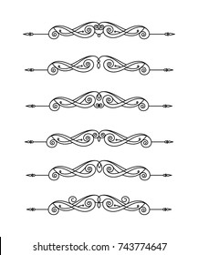 Decorative frames .Vintage vector.Well built for easy editing.Black .