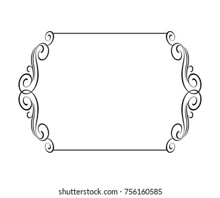 Decorative frames .Vintage vector.Well built for easy editing.Black  on white.Vector illustration.