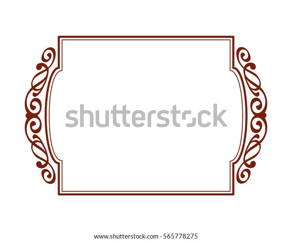 Decorative frames .Vintage\
vector.Well built for easy editing.Brown on white.Vector\
illustration.