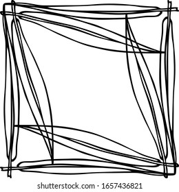 Decorative frame.Smooth lines. Art Deco style. Flat style. Multi-layer vector file. For postcards, invitations, brochures, business cards, restaurant menus.