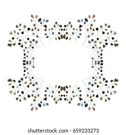 Decorative frame.Vector illustration made of floral elements.