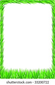 Decorative framework from a green grass. A vector