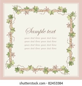 Decorative framework. Greeting card.