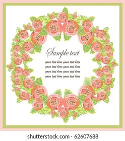 Decorative framework. Rose.eps10