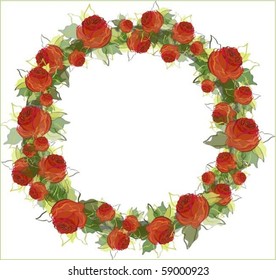 Decorative framework. Roses.  eps10