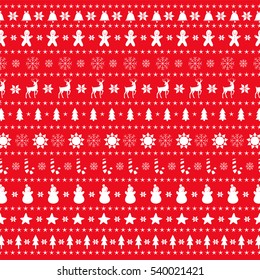 Decorative funny vector pattern Merry Christmas and Happy New Year.Design illustration background winter holiday print image
