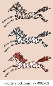 Decorative galloping horse