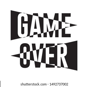 Decorative Game Over Text for Fashion and Poster Prints