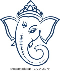 Vector decorativo Ganesha con características expresivas